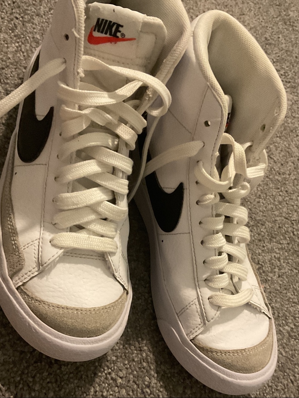 Nike Women’s White, Black & Tan High-Top Sneakers